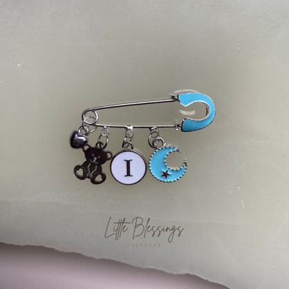 CRESCENT MOON AND STAR CHARM SILVER